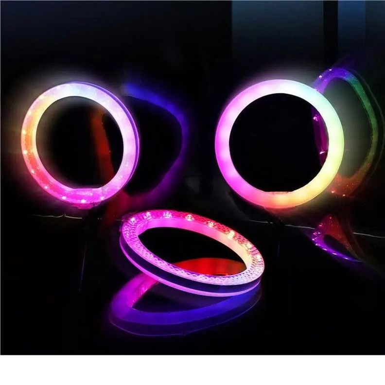 Iluminador Aro Anillo Luz Selfies Ajuste Colores Rgb Jer-7
