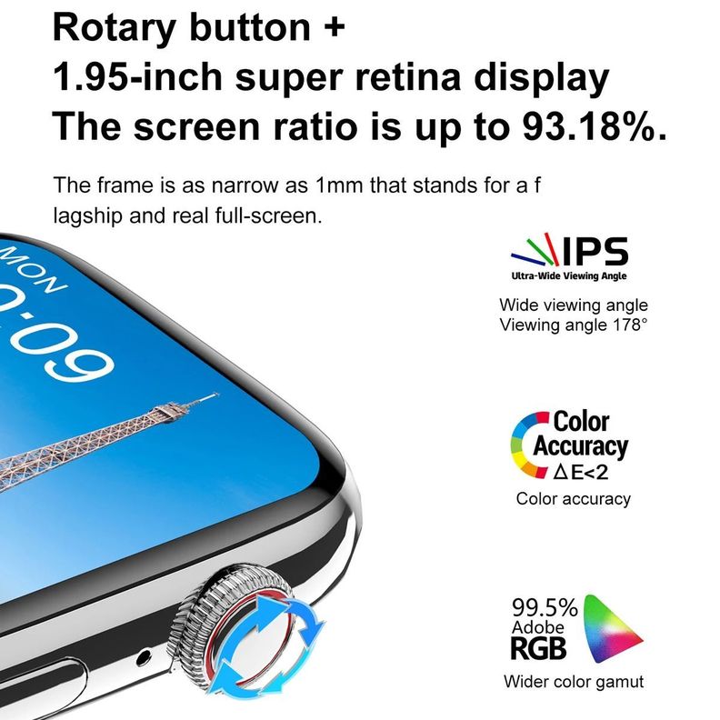 
Reloj Inteligente Unisex Deportivo Bluetooth Llamada Rondon-5