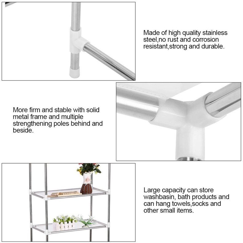 Estante Inodoro Lavadora Baño Organizador Soporte Rondon-4