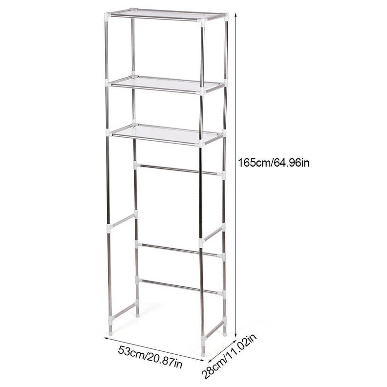 Estante Inodoro Lavadora Baño Organizador Soporte Rondon-6