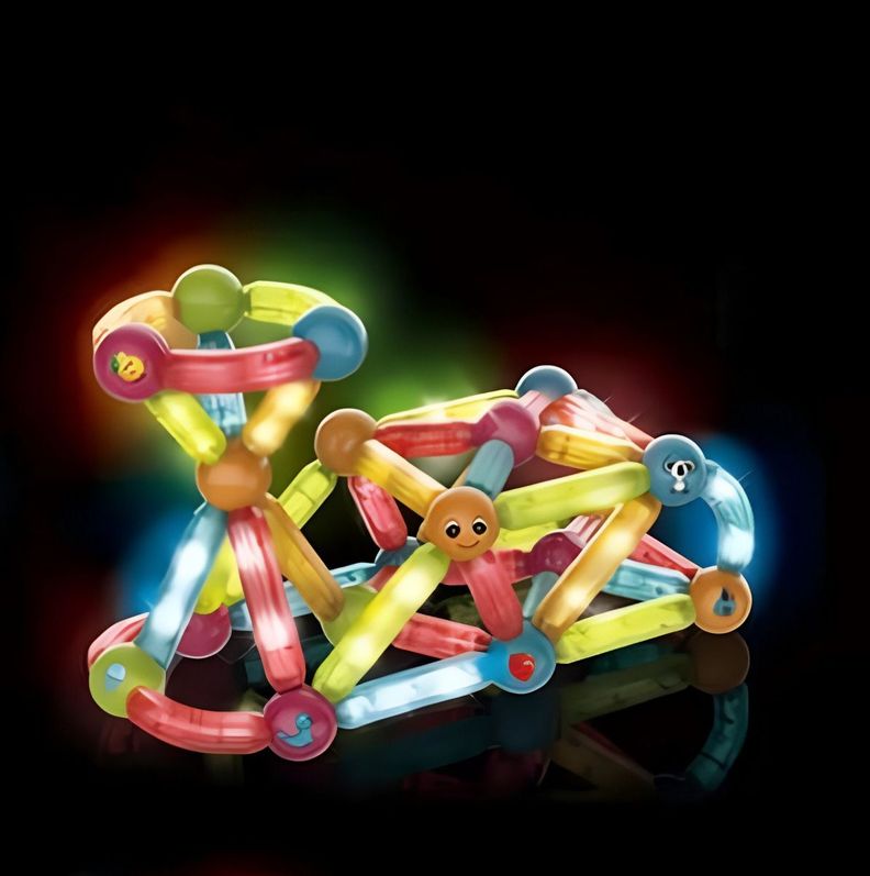 Bloques Construcción Magnéticos Ligero Juegos Luces Jhn-7