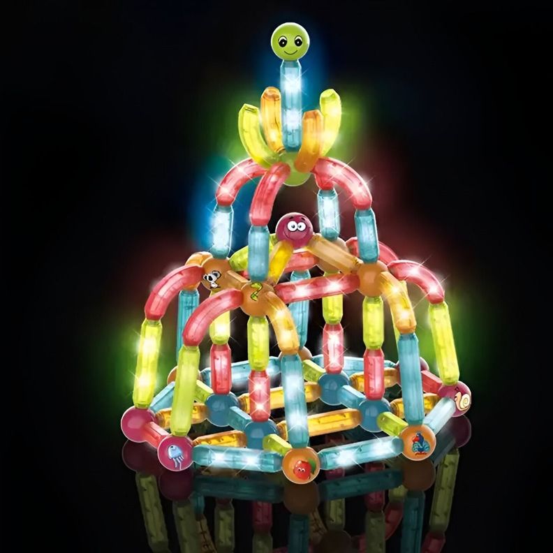 Bloques Construcción Magnéticos Ligero Juegos Luces Jhn-8
