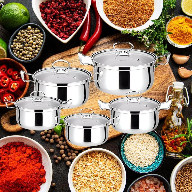 Ollas Acero Inoxidable Horneado Cocina Resistente Lau-8