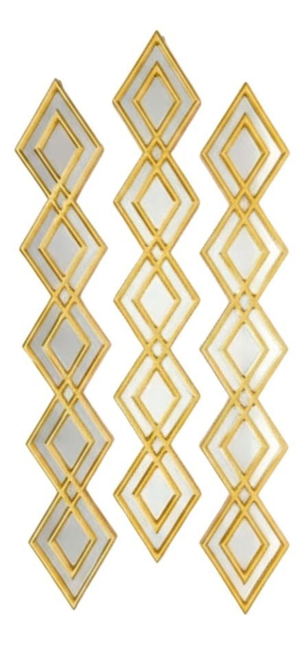 Set 3 Espejo Pared Decorativo Panel Artístico Diamante Jhn