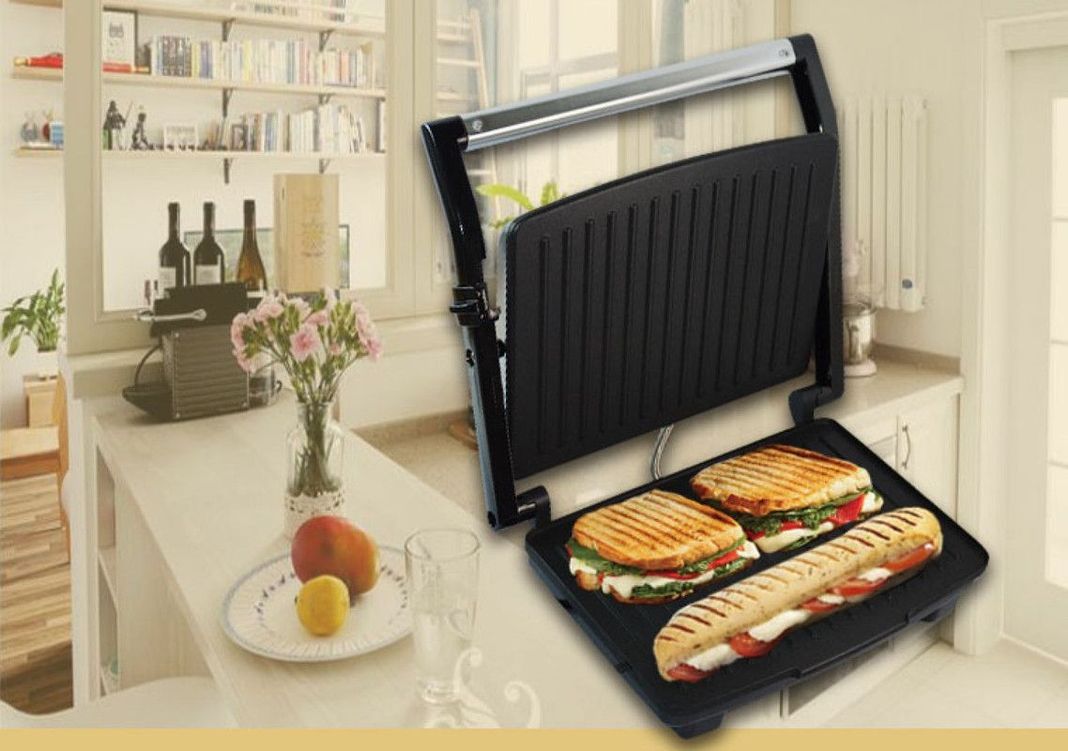 Tostadora Pan 2000W Sandwichera Parrillera Antiadherente Lau-6