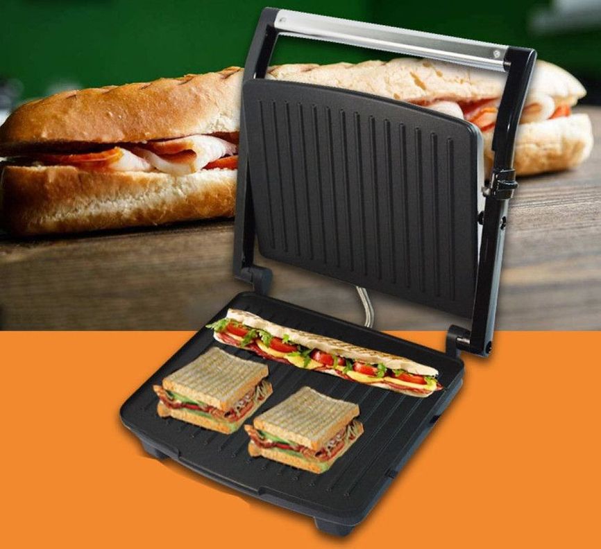 Tostadora Pan 2000W Sandwichera Parrillera Antiadherente Lau-7