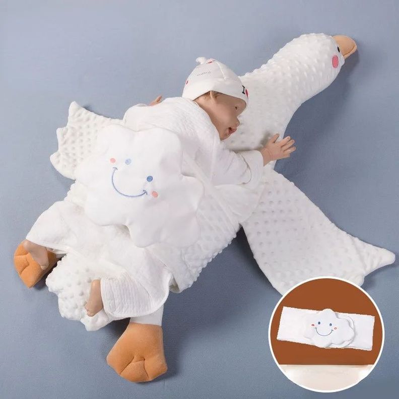 Almohada Bebé Recién Nacido Ganso Calmante Suave Rondon-8