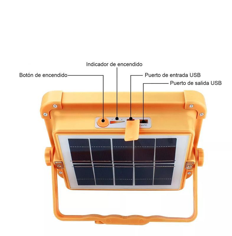 Reflector Solar Iluminacion Exterior Led Aire Libre Jer-3