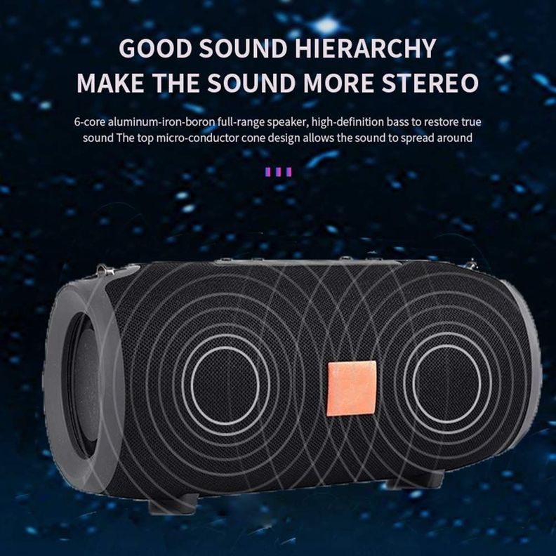 Altavoz Audio Stéreo Parlante Bluetooth Portátil Rondon-3