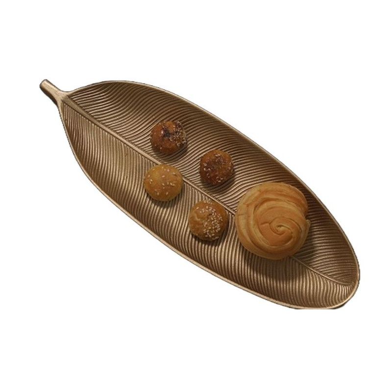 Bandeja Decorativa Forma Hoja Comedor Cocina Hogar Lau-2