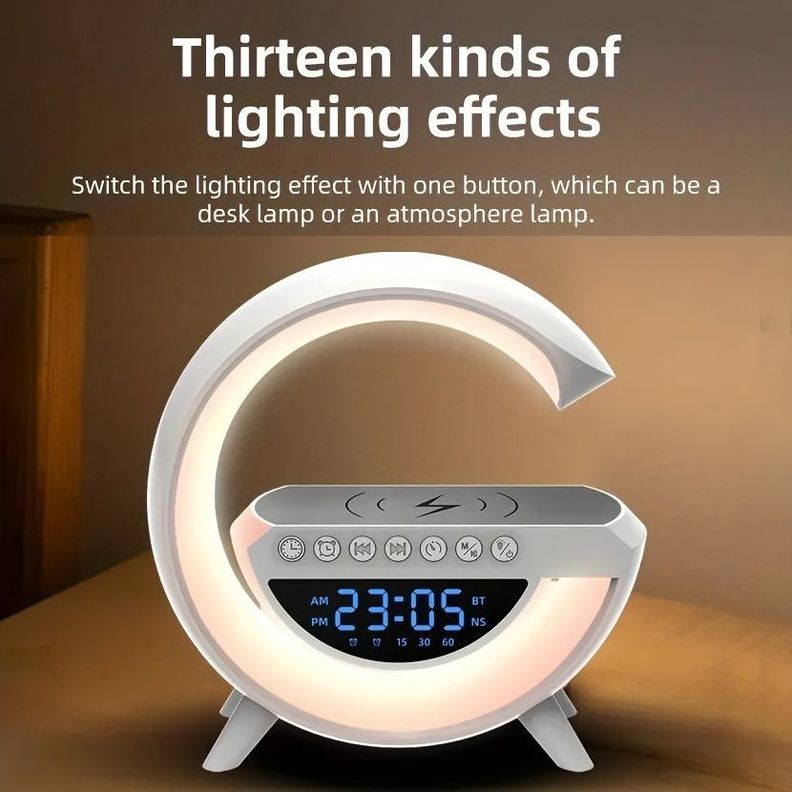 Altavoz Bluetooth Reloj Digital Led Altavoces Hogar Rondon-5