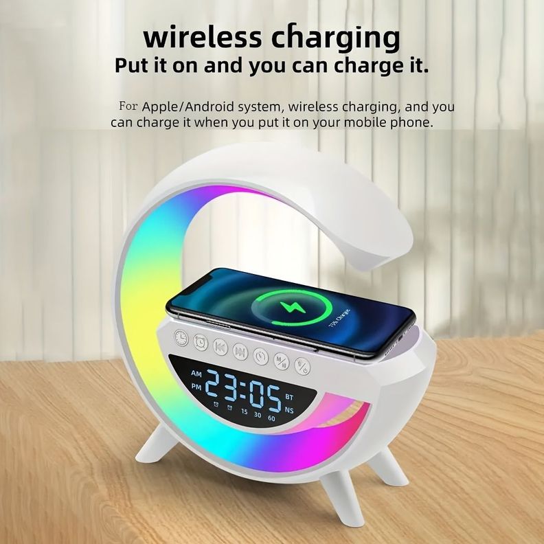 Altavoz Bluetooth Reloj Digital Led Altavoces Hogar Rondon-7