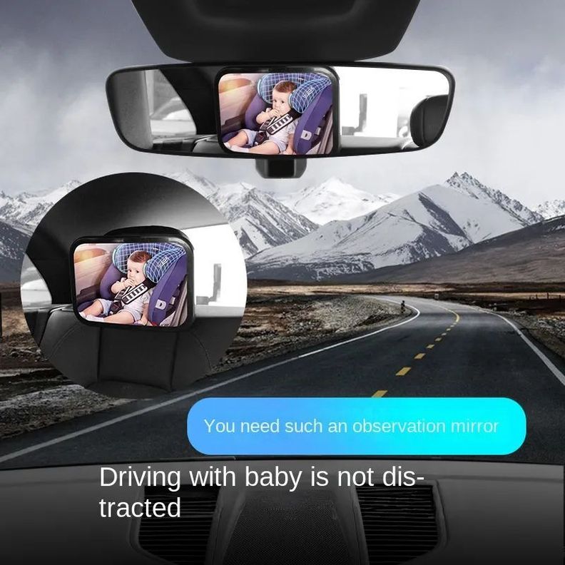 Espejo Retrovisor Bebé Coche Rotación 360 Ajustable Rondon-2