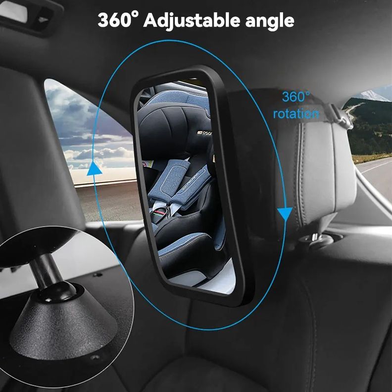 Espejo Retrovisor Bebé Coche Rotación 360 Ajustable Rondon-6