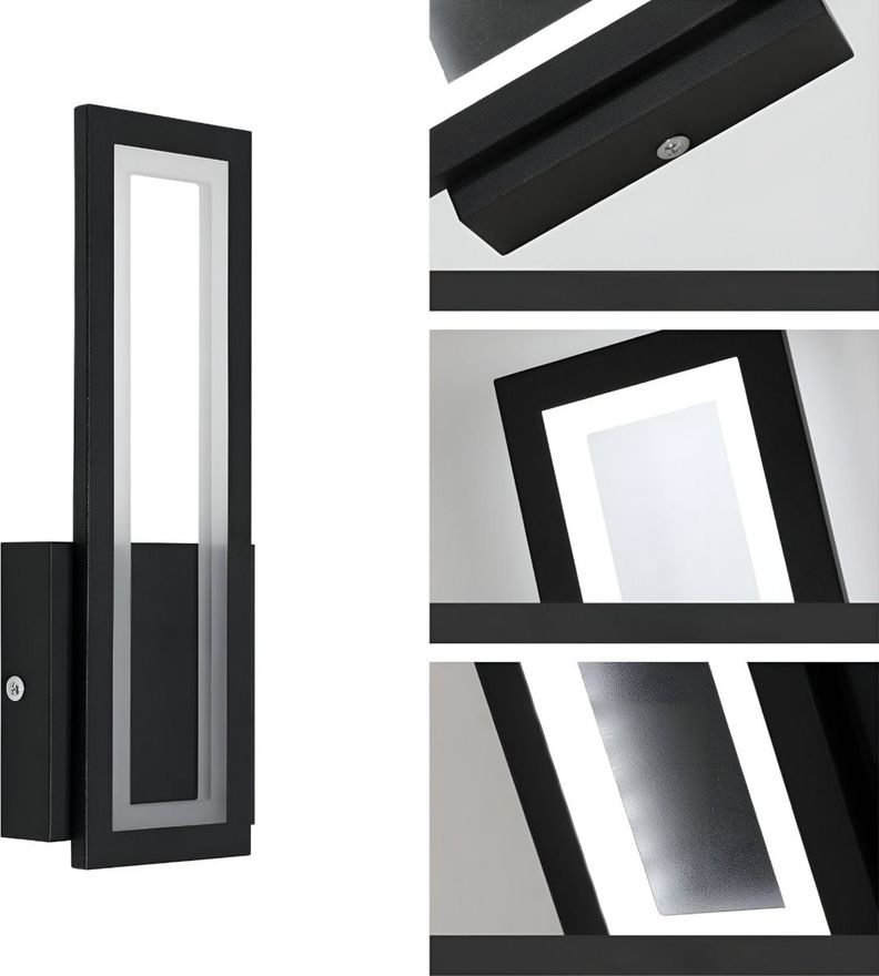Aplique Lámpara Pared Moderna Rectangular Decoración Jhn-1