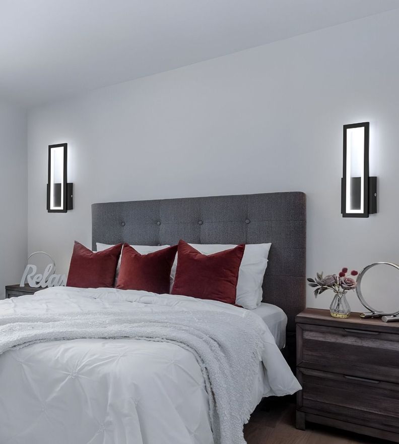Aplique Lámpara Pared Moderna Rectangular Decoración Jhn-5