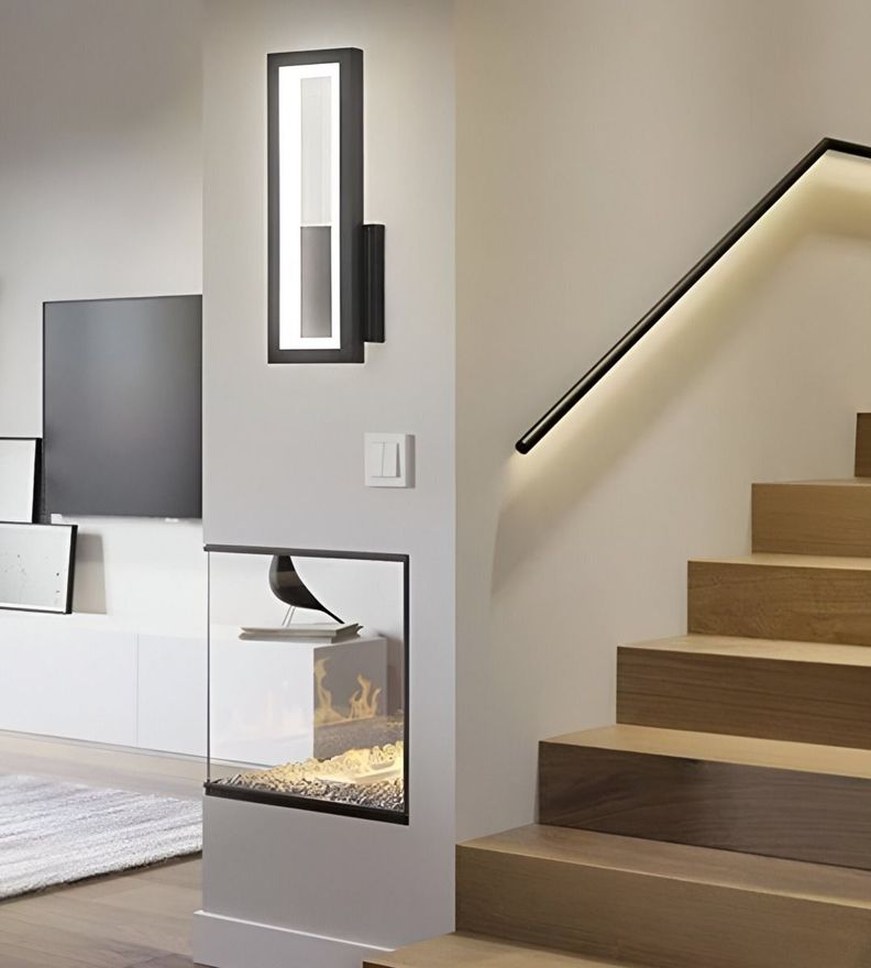 Aplique Lámpara Pared Moderna Rectangular Decoración Jhn-7