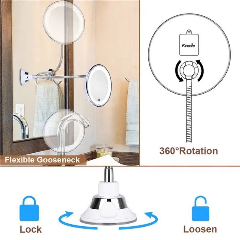 Espejo Flexible Led Maquillaje Aumento Iluminado Rondon-7
