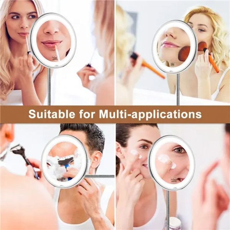 Espejo Flexible Led Maquillaje Aumento Iluminado Rondon-9