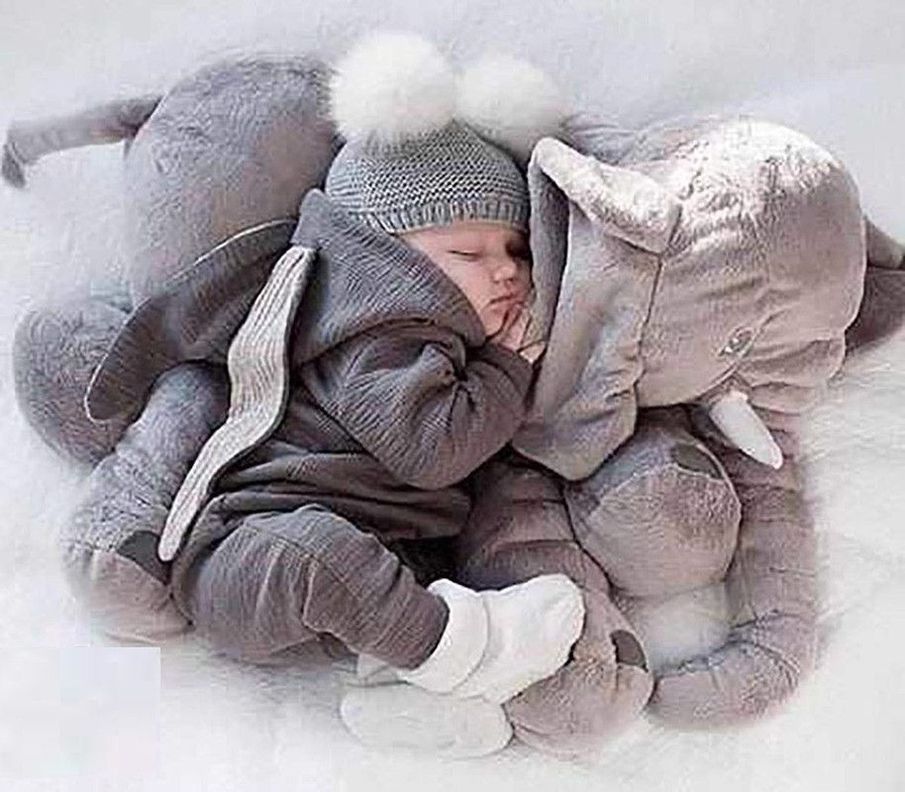 Cojin Bebe Suavidad Almohada Elefante Suave Cama Rondon-3