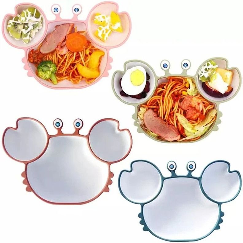 Plato Alimentar Bebe Cangrejo Comida Antideslizante Rondon-8