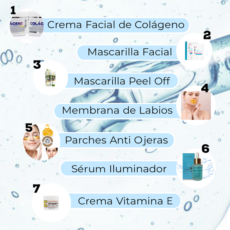SkinCare Combo Belleza Facial Serum Mascarilla Colageno VitE-2