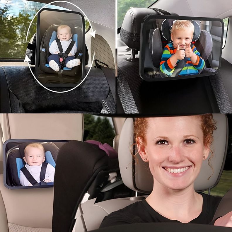 Espejo Retrovisor Bebé Auto Seguridad Asiento Ajustable Jhn-3