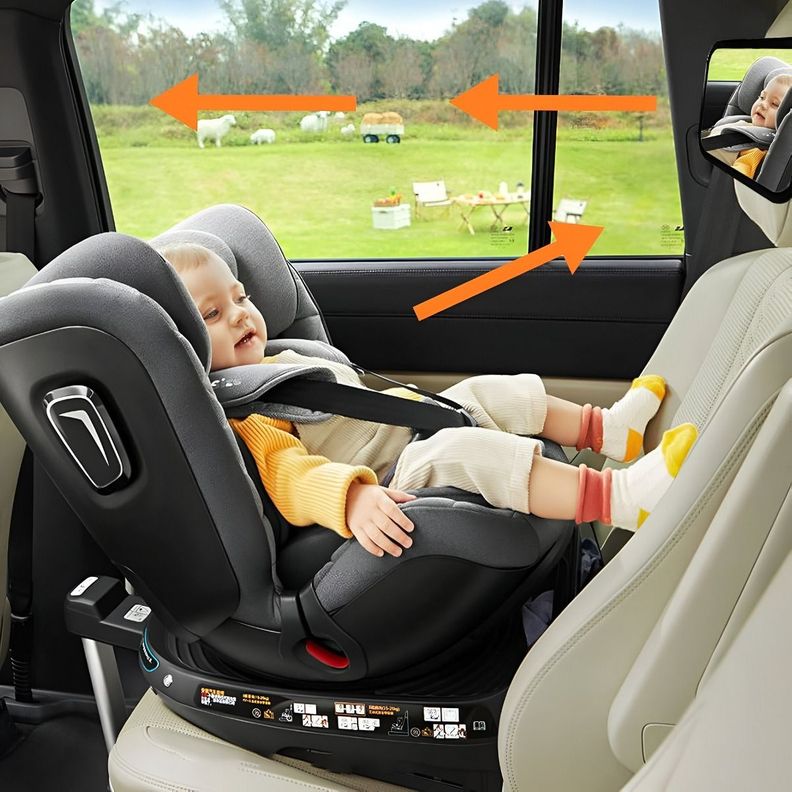 Espejo Retrovisor Bebé Auto Seguridad Asiento Ajustable Jhn-4