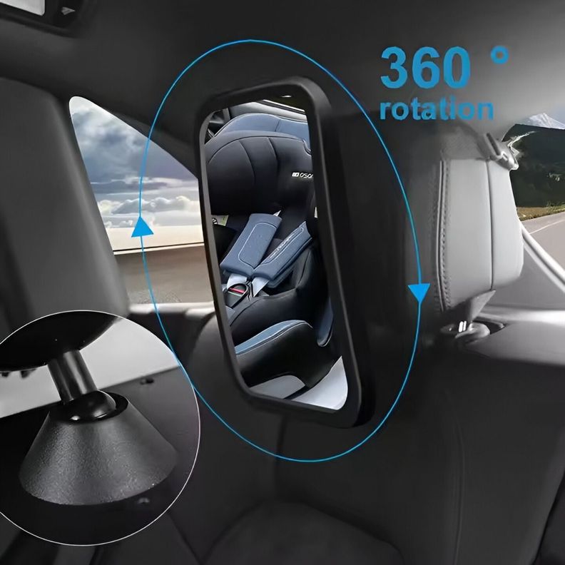 Espejo Retrovisor Bebé Auto Seguridad Asiento Ajustable Jhn-6