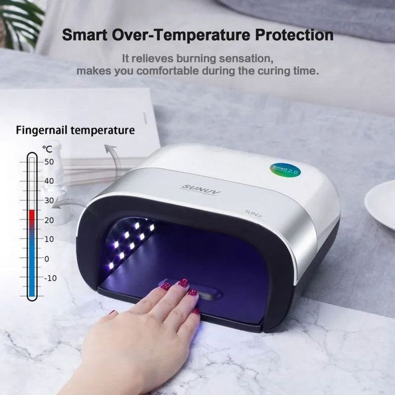 Secador Uñas UV Led Lámpara Automática Temperatura Rondon-7
