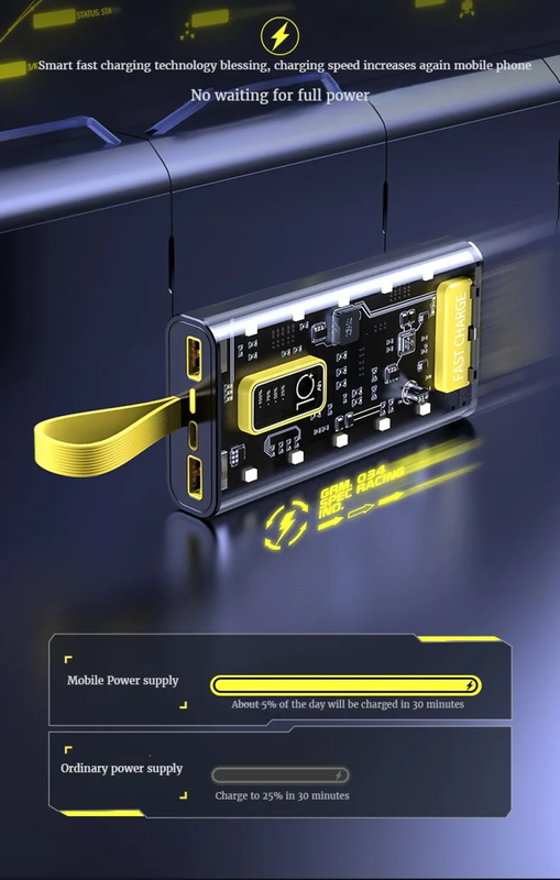 Power Bank 10000 mAH Linterna Carga Rapida Portatil Lau-2
