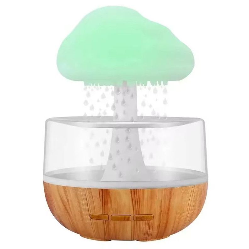 Humidificador Nube Lluvia Dormitorio Relajante Luz Agua Jer-0