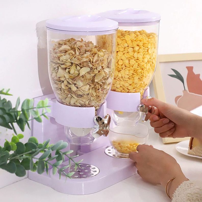 Dispensador Doble Cereal Alimentos Almacenamiento Rondon-4