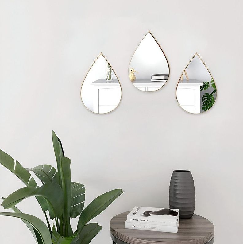 Espejo Decorativo Forma Gota Agua Pared Hogar Pasillo Lau-7