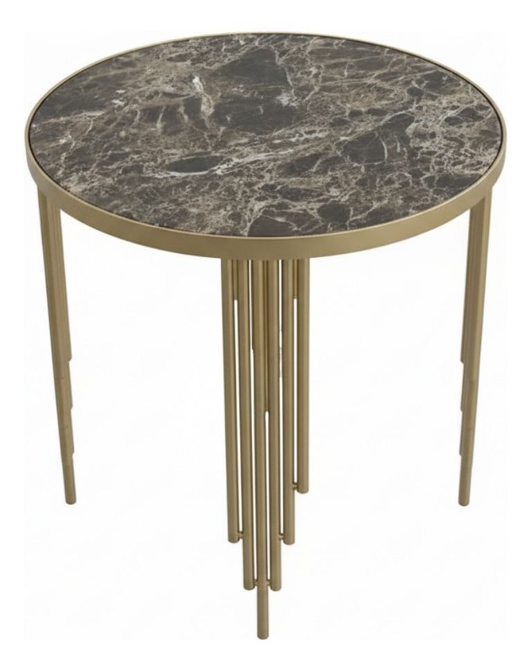 Mesa Auxiliar Redonda Diseno Geometrico Elegante Jhn Surtido