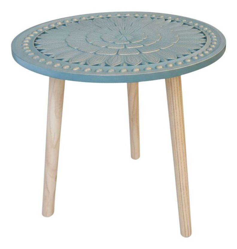 Mesa Centro Redonda Decorativa Auxiliar Moderno Hogar Jhn Surtido