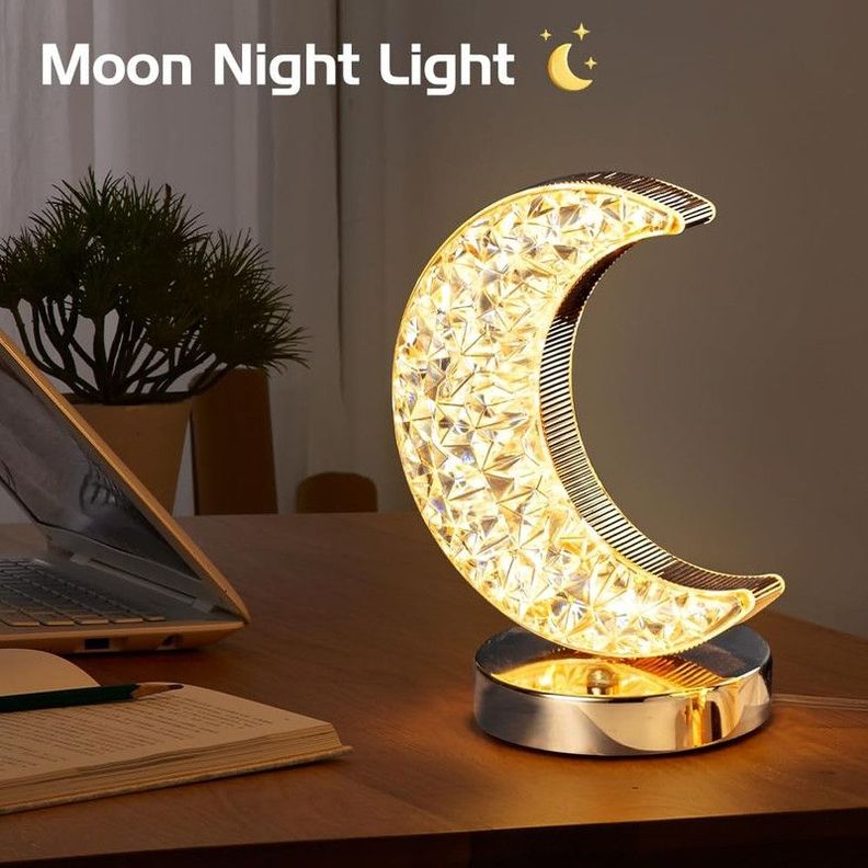 Lampara Mesa Luna LED Dormitorio Decoracion Moderna Lau-3