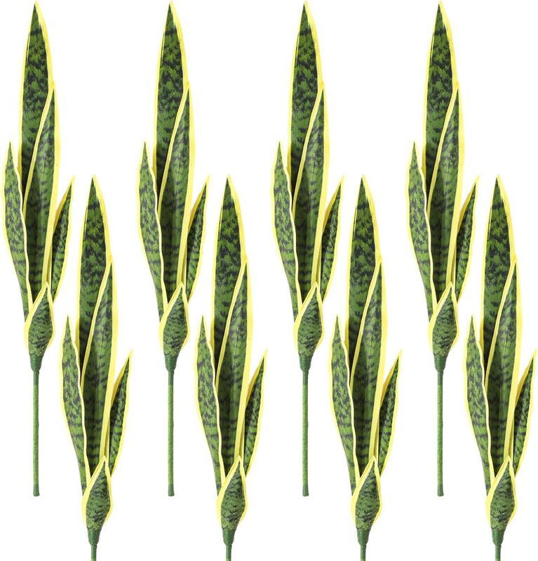 Set 2 Flor Planta Serpiente Hogar Jardin Tienda Realista Lau-0