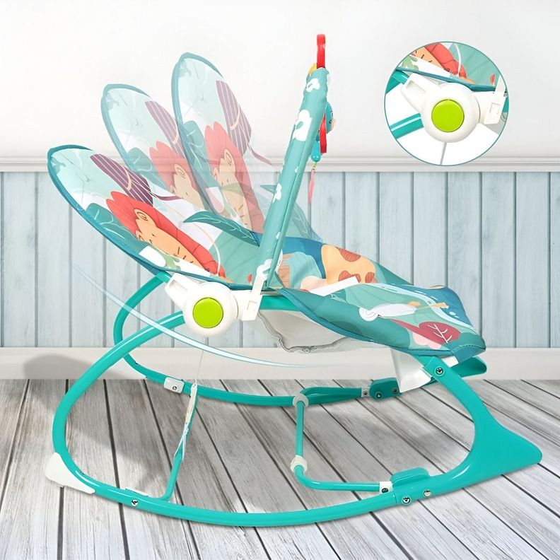 Silla Ajustable Vibración Tranquilizadora Música Bebé Jhn-3