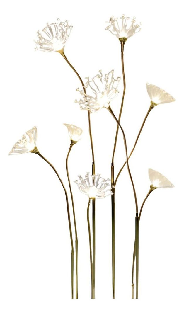 Lámpara Decorativa Pie Moderna Floral Iluminación Hogar Jhn