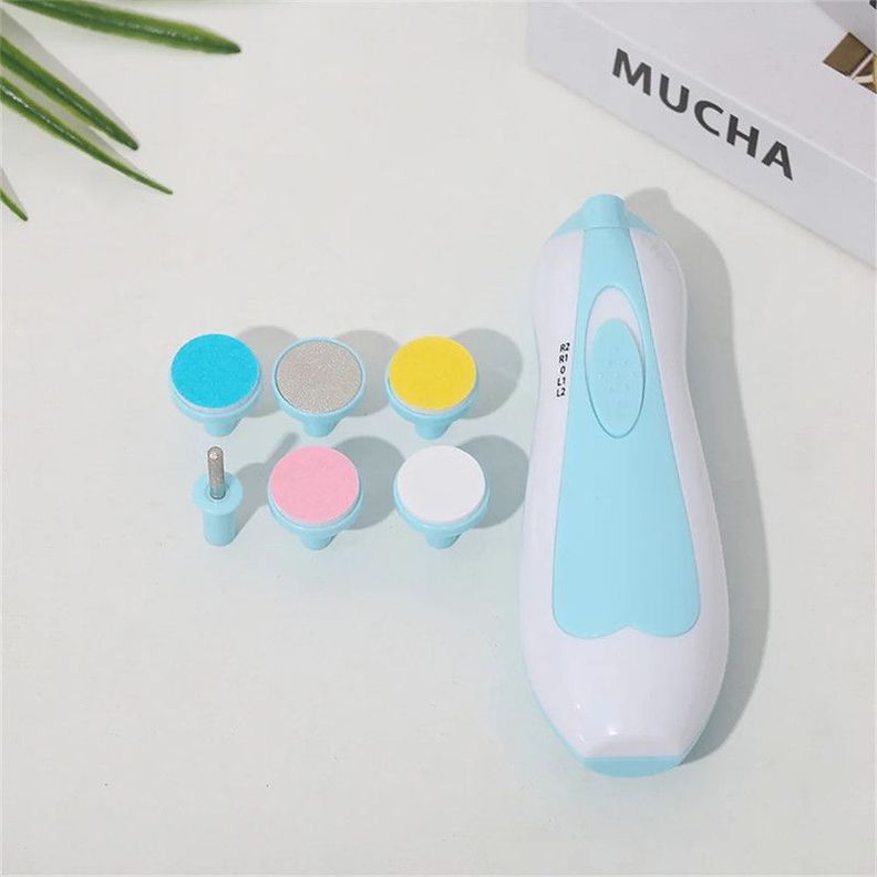 Kit Aseo Bebes Corta Uñas Electrico Luz led Portatil Rondon-0