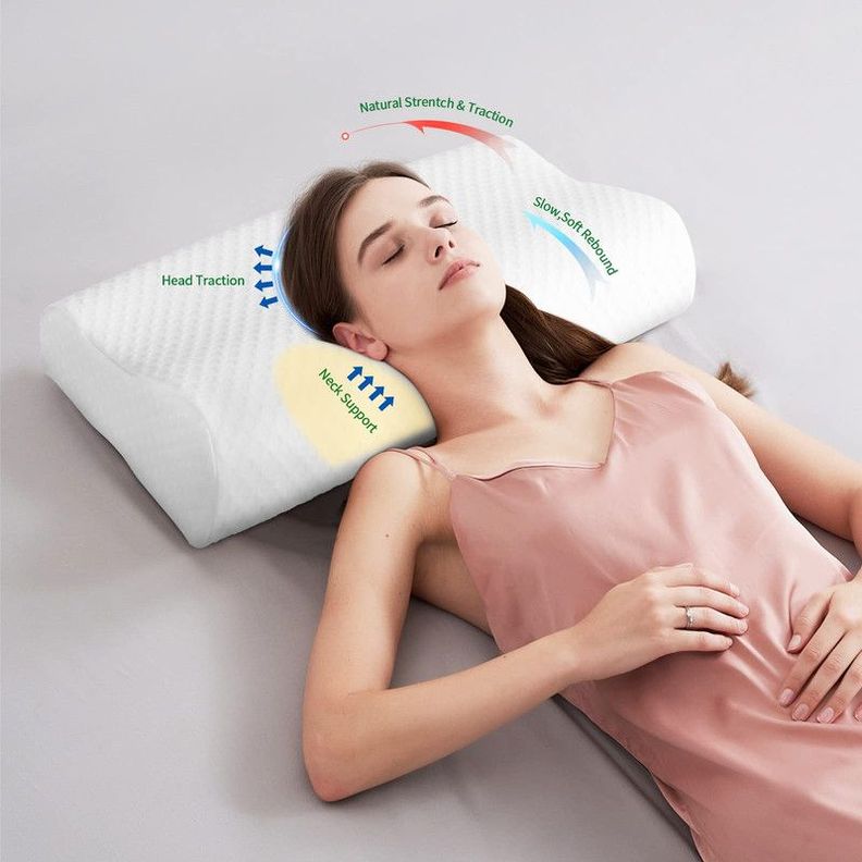 Almohada Ajustable Apoyo Cuello Alivio Ortopédica Rondon-1