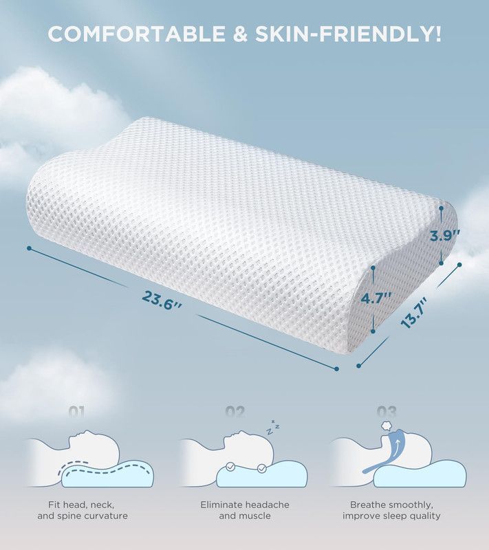 Almohada Ajustable Apoyo Cuello Alivio Ortopédica Rondon-2