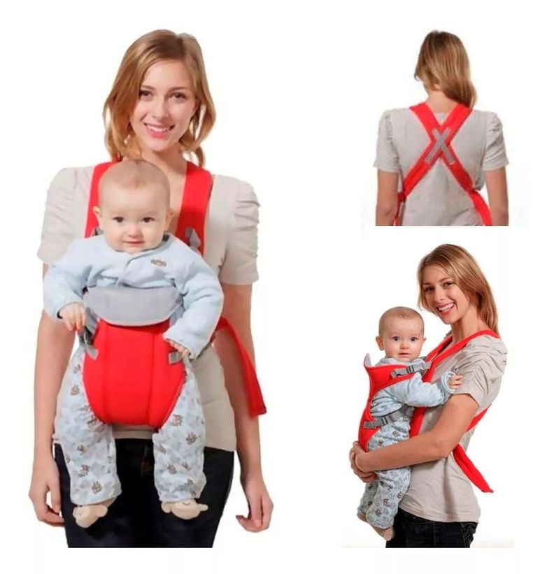Mochilas Canguro Porta Bebé Tela Reforzada Paseo Rondon-4