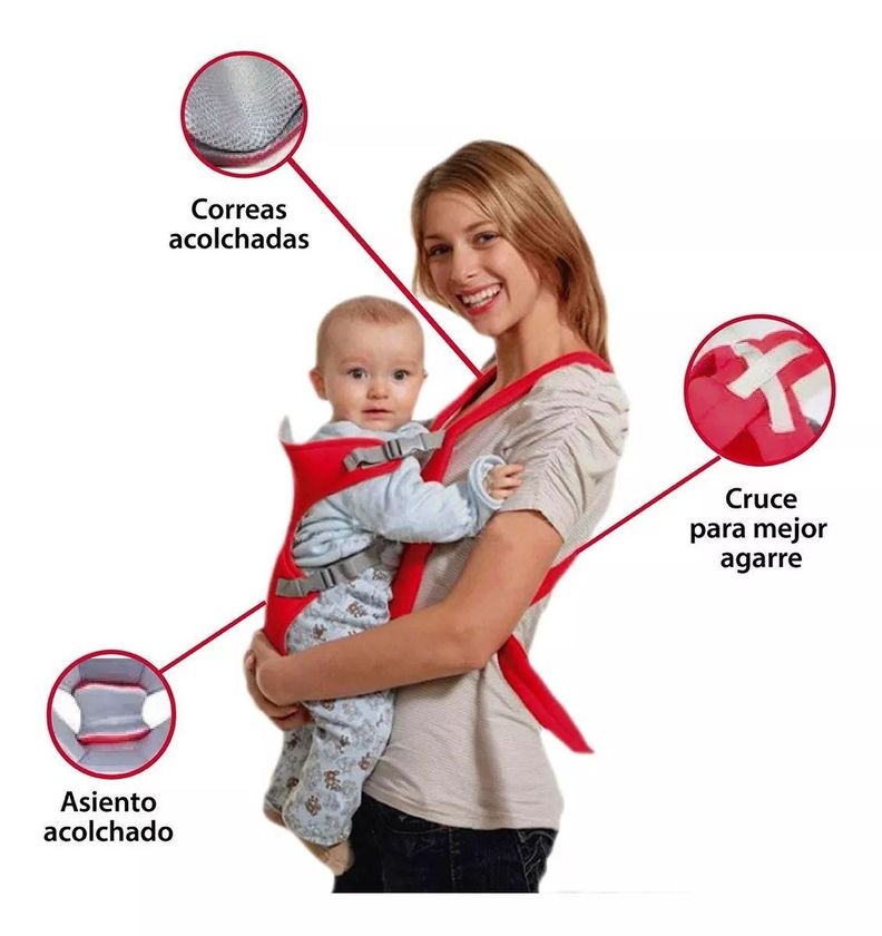 Mochilas Canguro Porta Bebé Tela Reforzada Paseo Rondon-5