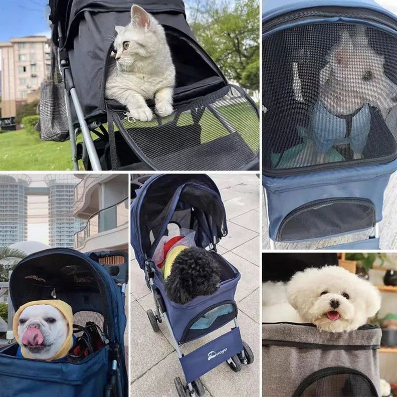 Transporte Mascotas Paseo Plegable Ligero Elegante Jer-2