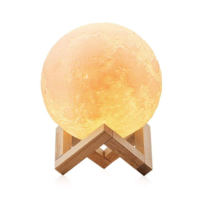 Lampara Luna 3d Led Mágica Corriente Habitación Rondon-0