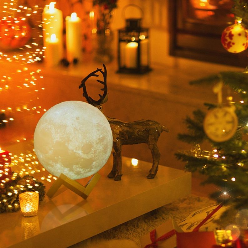 Lampara Luna 3d Led Mágica Corriente Habitación Rondon-1