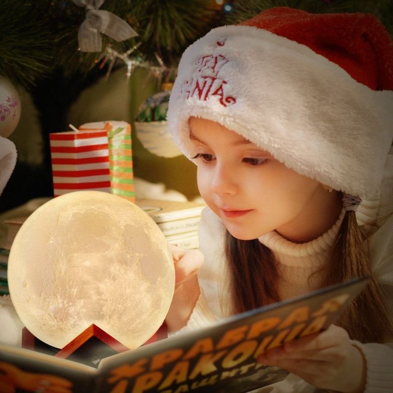 Lampara Luna 3d Led Mágica Corriente Habitación Rondon-3