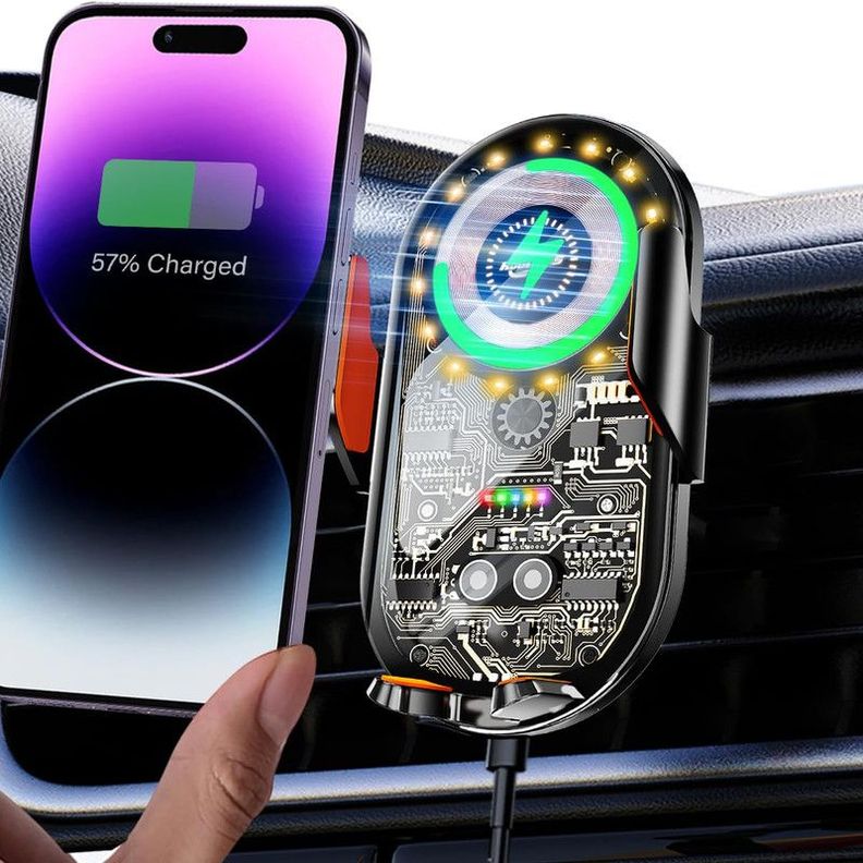 Soporte Teléfono Celular Automovil Inalambrico Carga Rondon-3